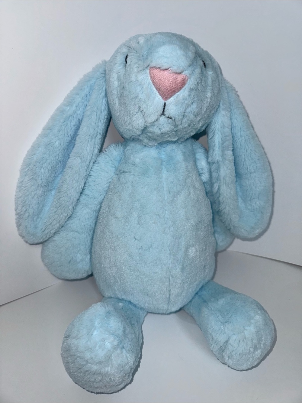 Jellycat London 16” NWT Retired Bashful Blue Bunny Light Blue Plush Stuffed Rabb